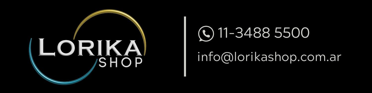 Logo y contacto de Lorika Shop